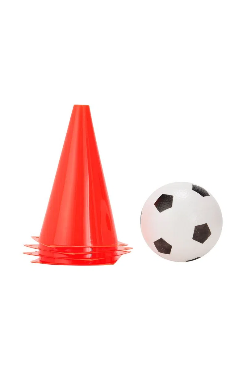 Gol Gol Futebol Com Quatro Cones Jogar Bola