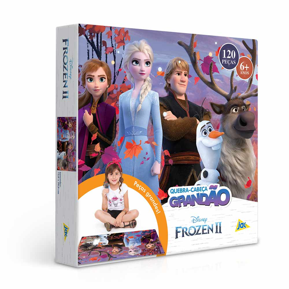 Brinquedo Quebra Cabeça + Dominó + Jogo Da Memória Frozen