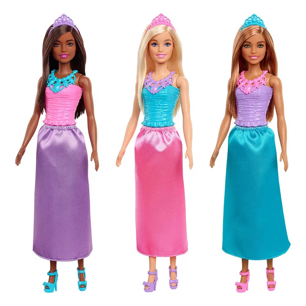 Três opções da Barbie Princesa, como opção de presente de Dia das Crianças 2023