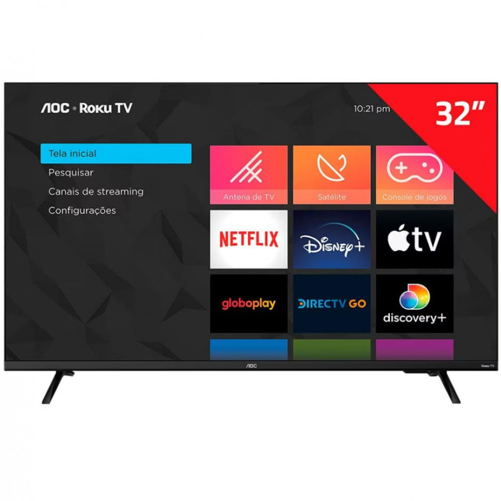 Smart TV 32, AOC, HD, Roku 