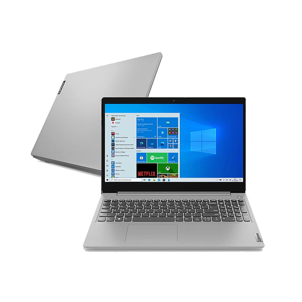 Notebook Lenovo Idepad Intel Core i3, Tela 15,6 polegadas, Windows 10, Prata