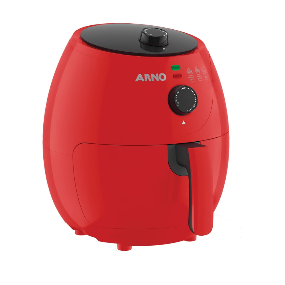 Fritadeira Elétrica Air Fryer, marca Arno, modelo Easy Fry EZFV, capacidade 3,2 litros, cor Vermelha