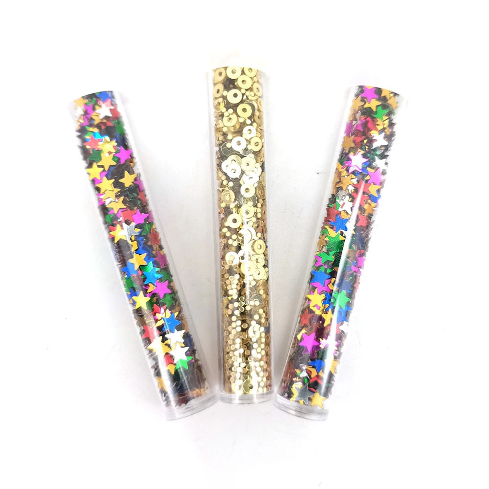 Glitter Le Pol Flocos Forma com 3 Unidades colorido
