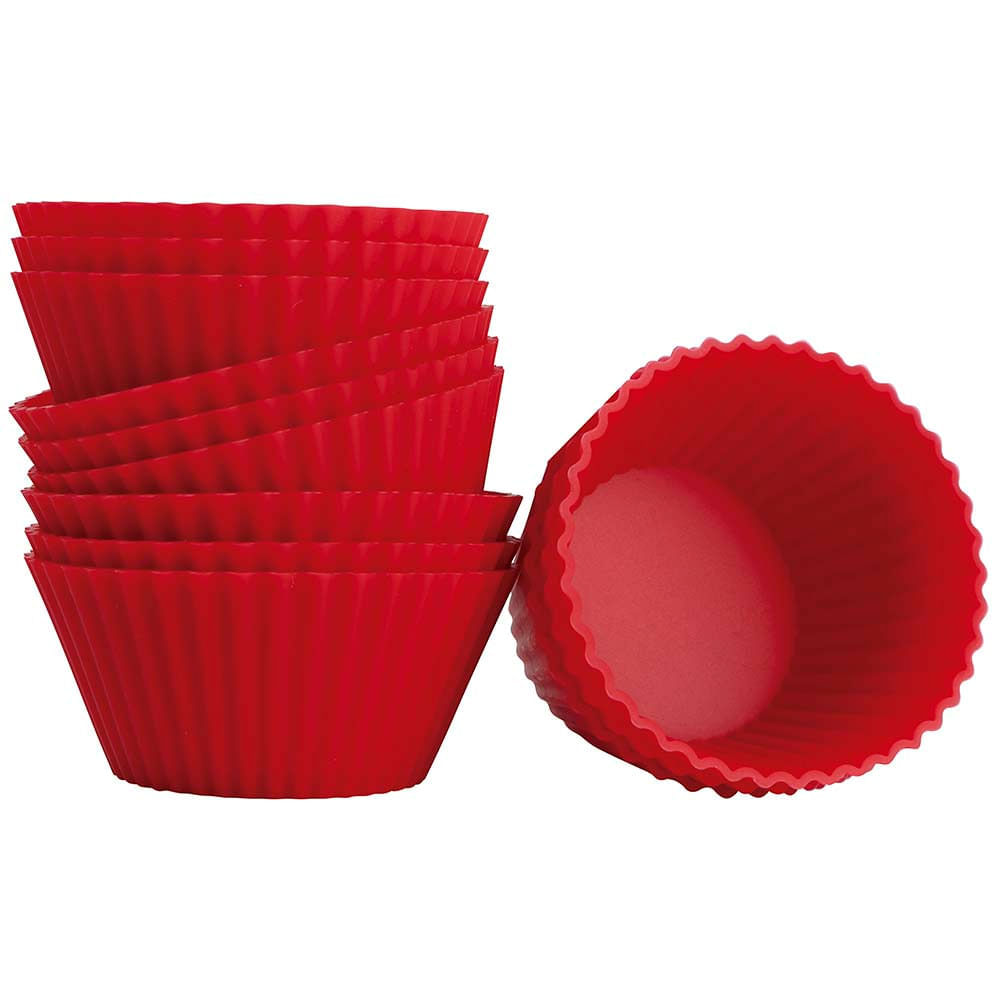 Forminhas de cupcake de silicone na cor vermelha