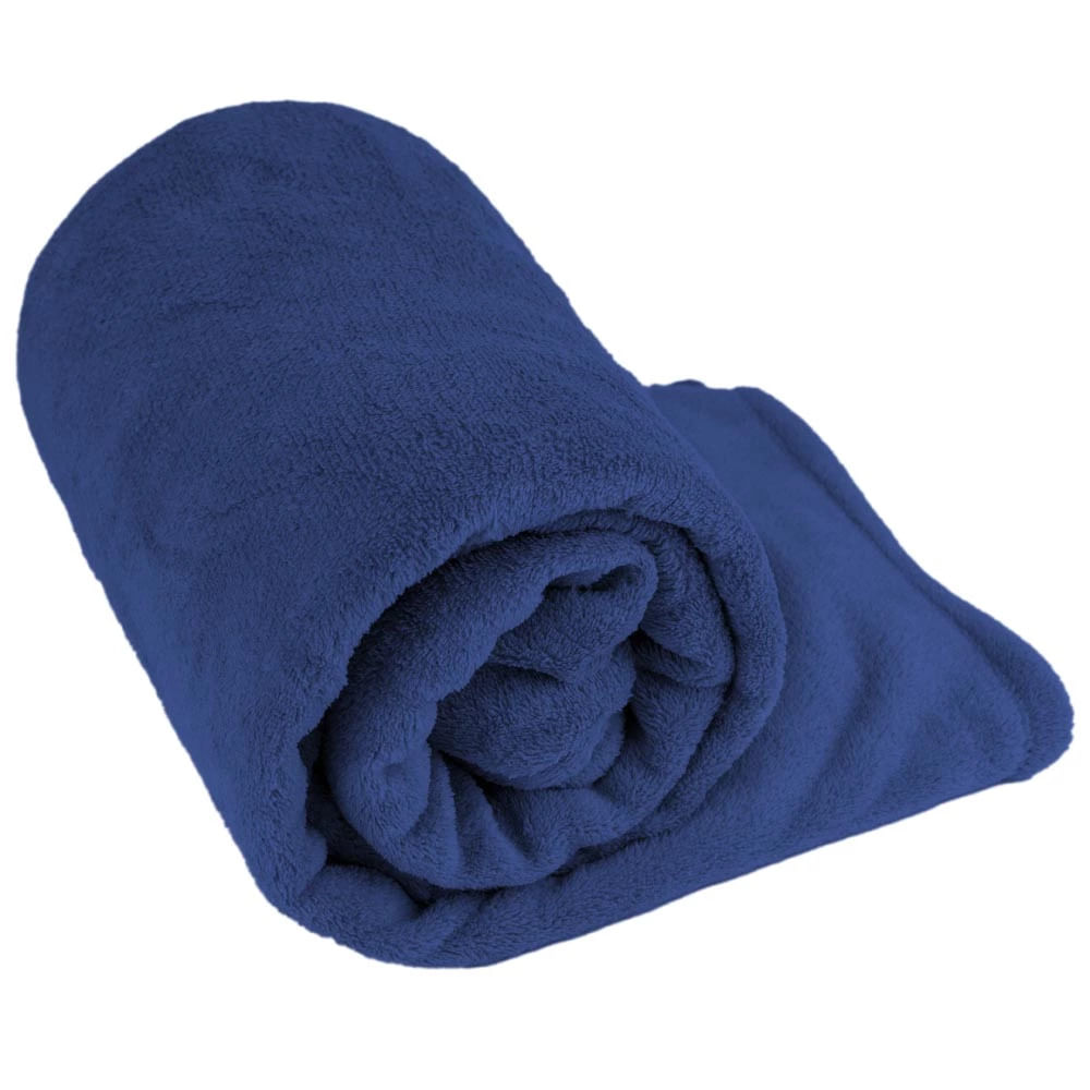 Manta Cobertor Casal Fleece 100% Poliéster Azul