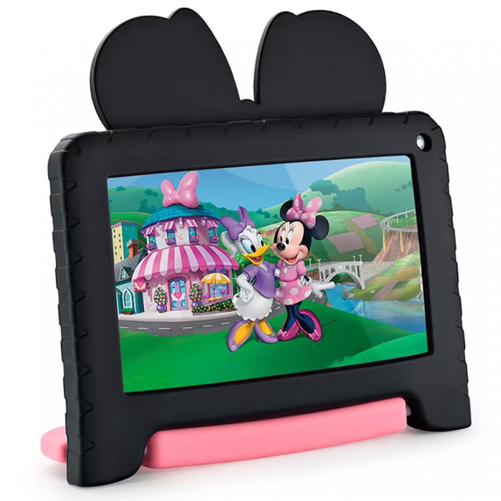 Tablet Infantil Multilaser da Minnie, modelo NB414 com Wi-Fi, Tela de 7 64GB, 4GB de memória RAM, Processador Quad-Core