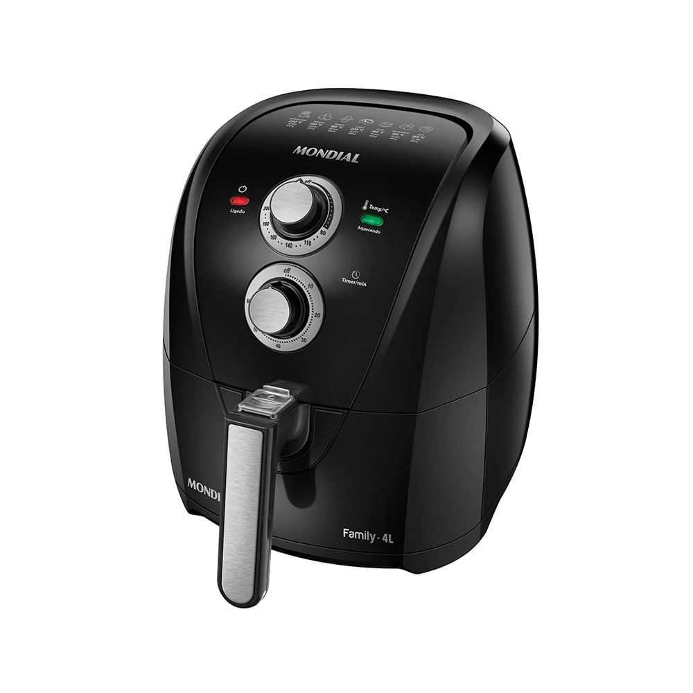 Fritadeira Elétrica Air Fryer Mondial Afn-40-LE 4L Preta 