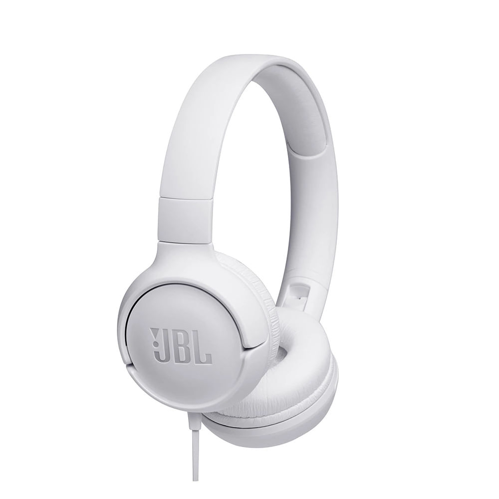 Headphone Supra-Auricular, JBL, T500, com Fio, Branco