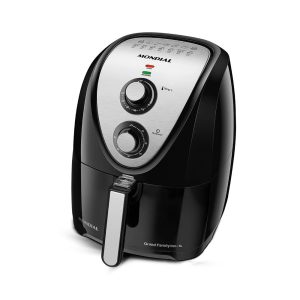 Fritadeira Elétrica Air Fryer Mondial Grand Family, em inox, modelo AFN-50-BI, capacidade 5L, cor Preta  