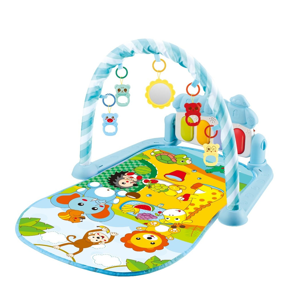 Tapete Infantil Floresta Musical Azul Menino Color Baby