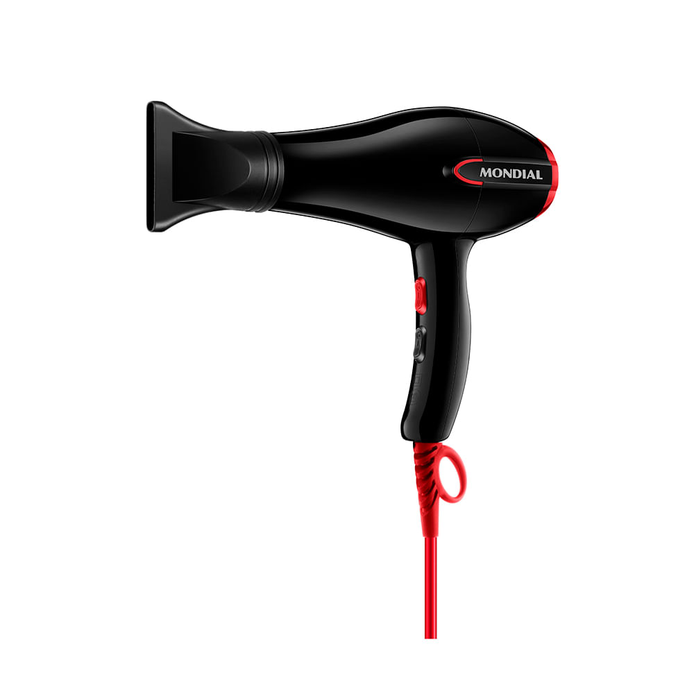 Secador de Cabelo Mondial Turbo Color Red SC-41 Preto 1900W