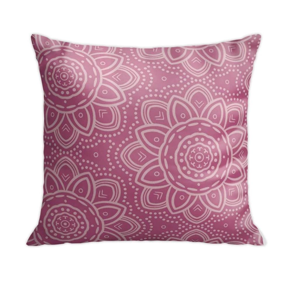 Almofada Le Mandala Flor/Paisley 45x45cm Cetim Estampas Diversas