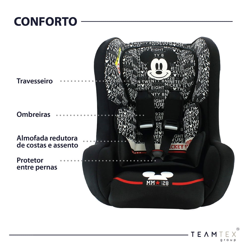 Cadeira para Auto Teamtex Trio Mickey Typo de 0 a 25kg