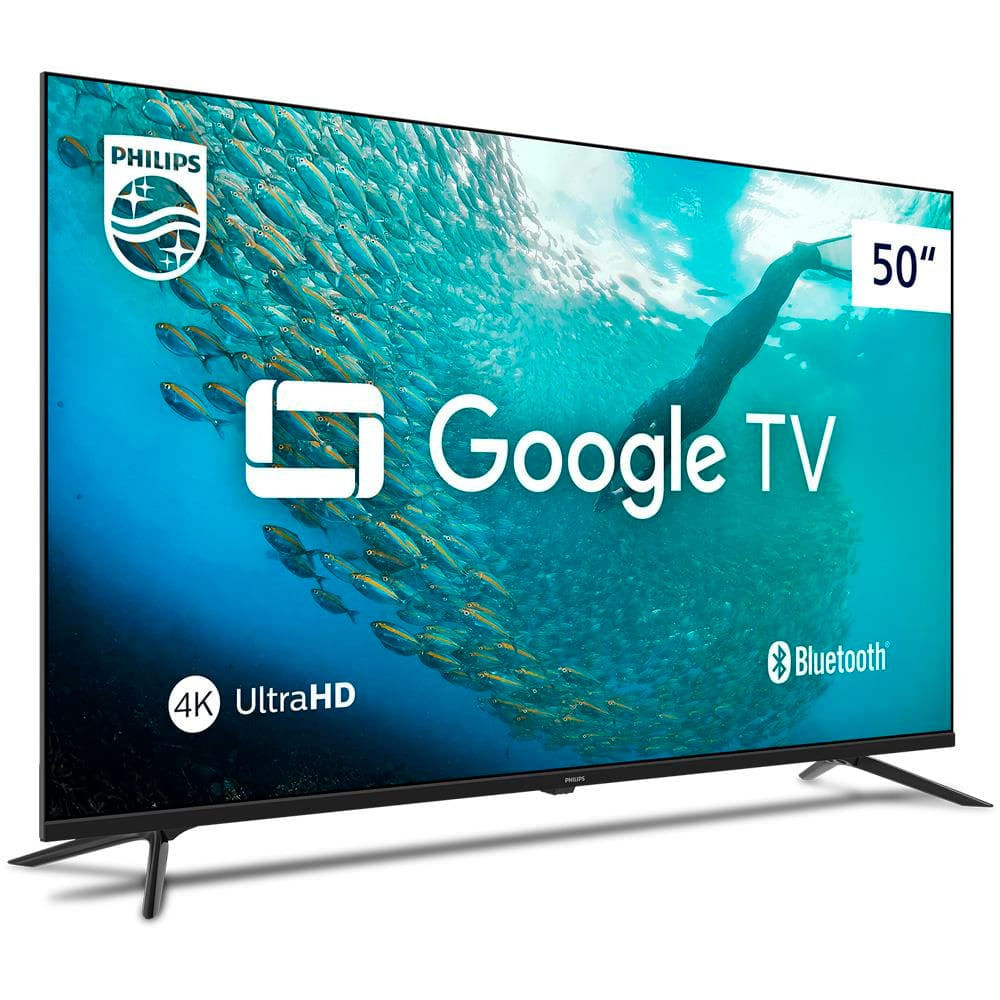 Smart TV LED 50 Ultra HD 4K Philips 50PUG7019 com Google TV, Comando de Voz, Wi-Fi, Entradas HDMI e USB