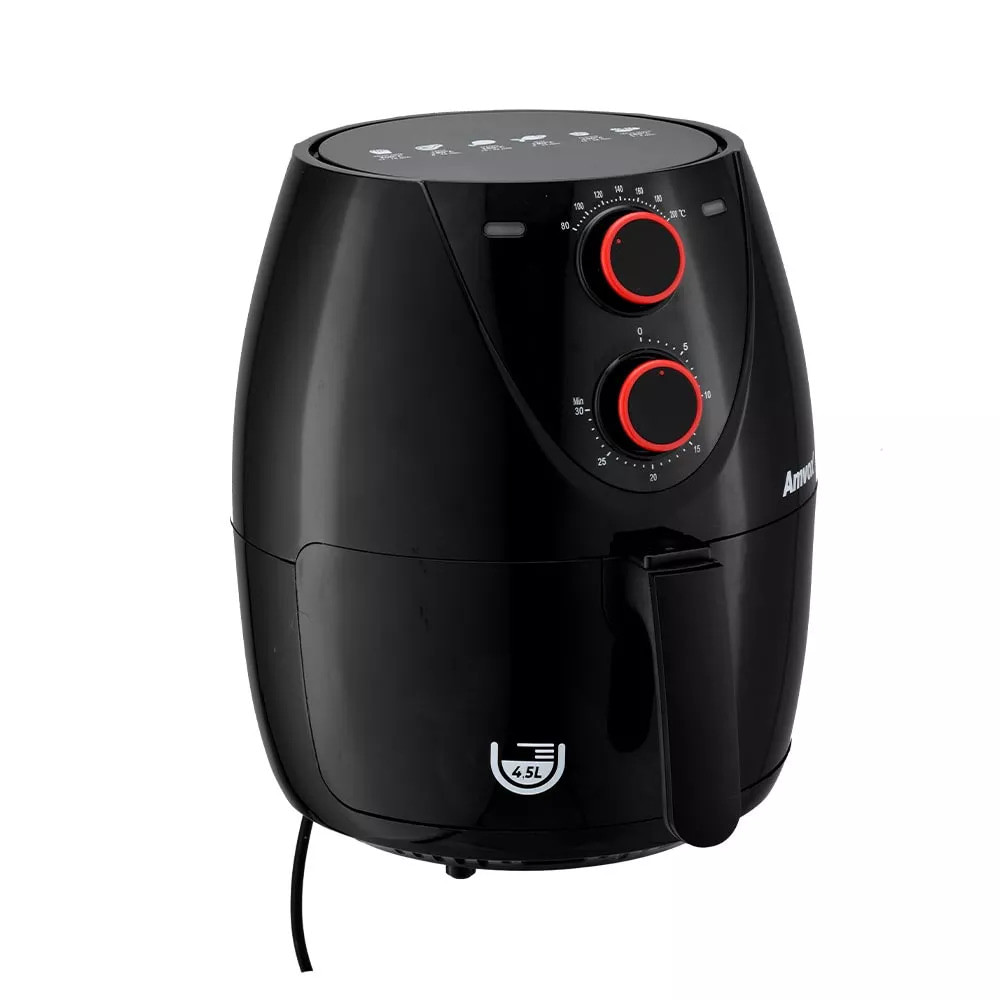 Air Fryer Amvox ARF1205 4,5L Preta 220V Air Fryer Amvox ARF1205 preta com capacidade de 4,5L e botões manuais.