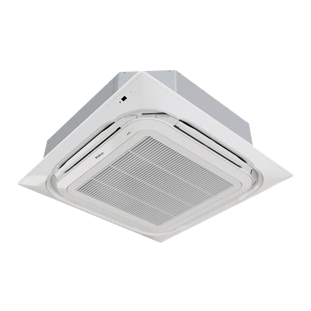 Ar-condicionado Cassete Philco 36000 BTUs Frio Ar-condicionado cassete Philco de 36000 BTUs para embutir no teto, com saídas de ar laterais.