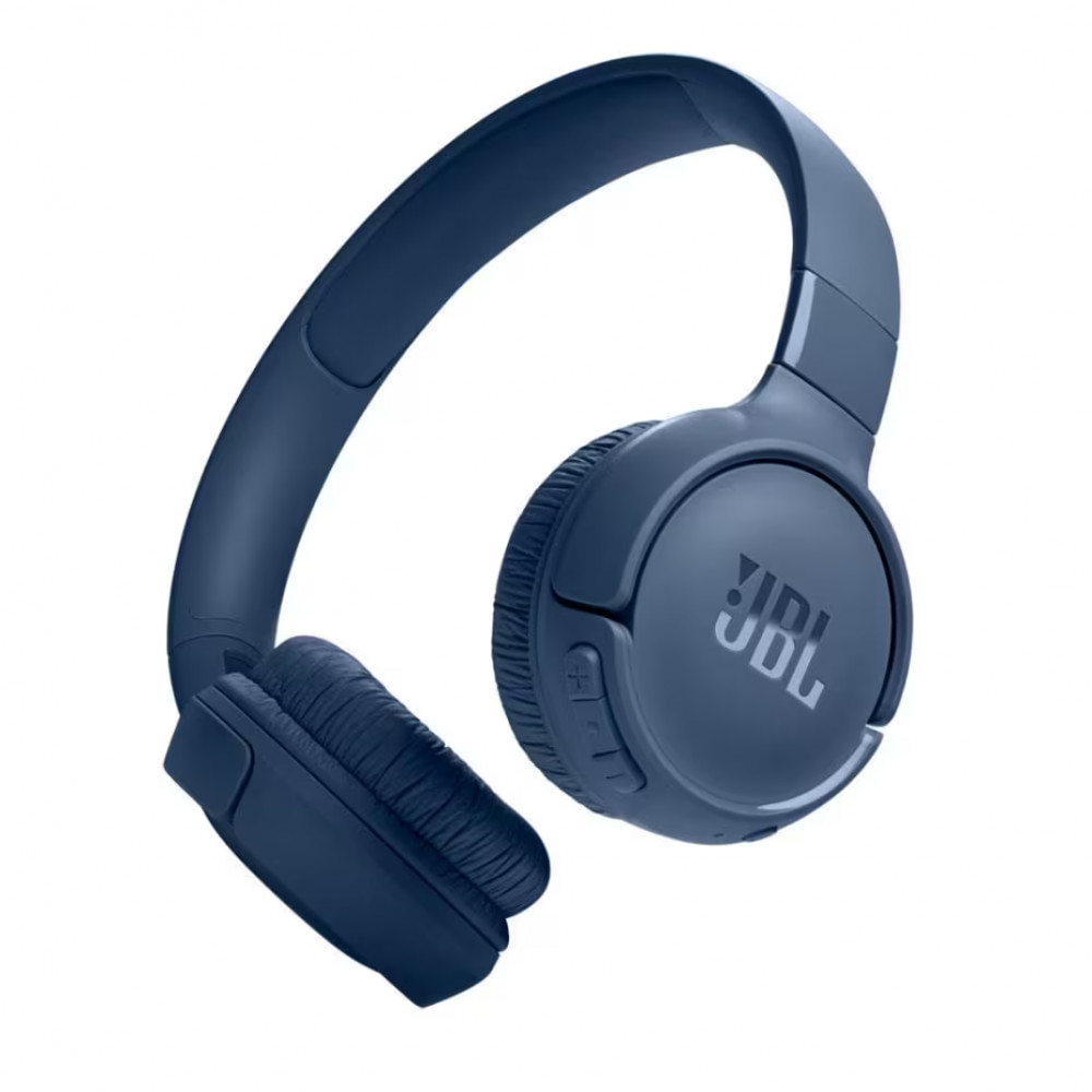 Headphone JBL Tune 520BT Bluetooth azul Imagem do fone de ouvido JBL Tune 520BT azul com tecnologia Bluetooth, estrutura acolchoada e botões integrados.