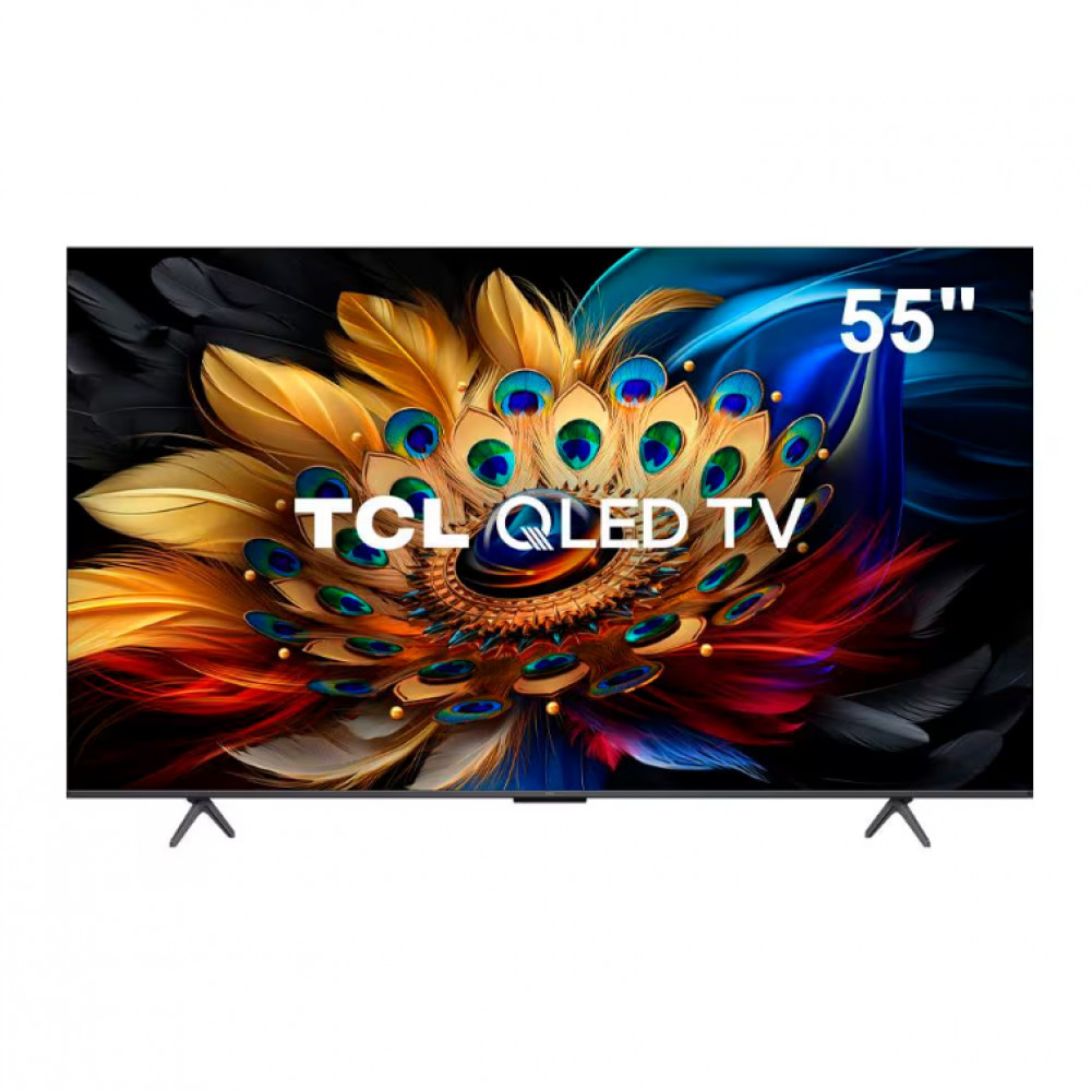 Smart TV TCL 55” QLED 4K 55C655 com Google TV e HDR10+ Smart TV TCL 55 polegadas QLED 4K modelo 55C655 com Google TV e HDR10+