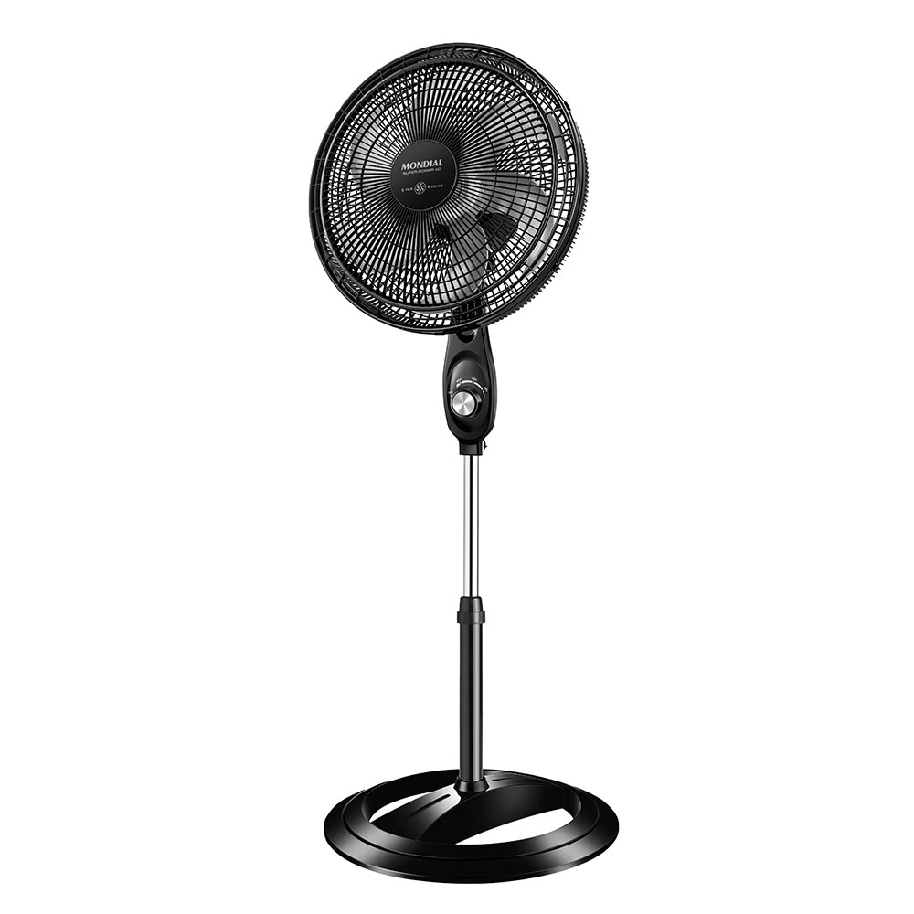 Ventilador de Coluna Mondial Super Power 6 Pás 40cm 220V VSP-40C-NB Ventilador de coluna Mondial Super Power com 6 pás, modelo VSP-40C-NB, 40cm, na cor preta, 220V.