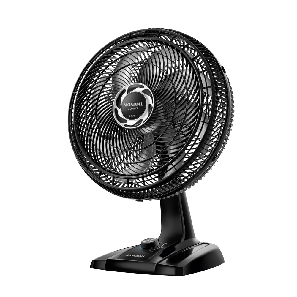 Ventilador de Mesa Mondial Turbo 8 Pás 40cm 127V NVT-40-8P-B Ventilador de mesa Mondial Turbo com 8 pás, 40cm, modelo NVT-40-8P-B, na cor preta, 127V