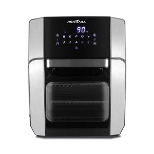 Fritadeira elétrica air fryer Britânia Oven BFR2100 12L preta com visor frontal e painel digital