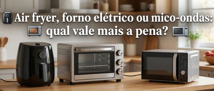 Air fryer, forno elétrico ou micro-ondas