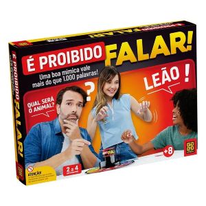 Caixa de jogo de tabuleiro chamado "É proibido falar!"